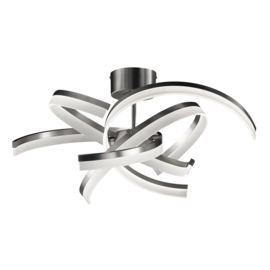 Fischer & Honsel plafondlamp Sund led, mat nikkel