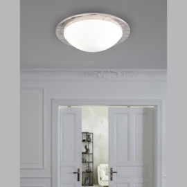 Fischer & Honsel plafondlamp Nantes led, antiek nikkel 30 cm