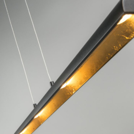Qazqa  hanglamp Balo 4 led, zwart met goud