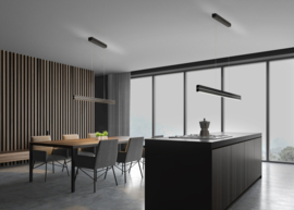 Bopp leuchten hanglamp Switch led, geschuurd, zwart geanodiseerd