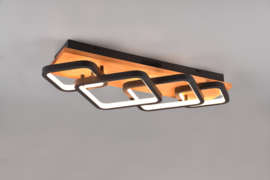 Trio lighting plafondlamp Rama led, zwart incl. switch dimmer