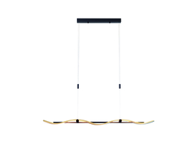 Bopp leuchten hanglamp Cliff led, geborsteld zwart/goud