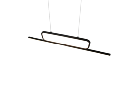 Trio lighting hanglamp Aick led, mat zwart met switch dimmer