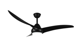 Plafond ventilator Alusund led, zwart met afstandsbediening