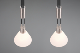 Trio lighting hanglamp Stanley, 2-lichts mat nikkel