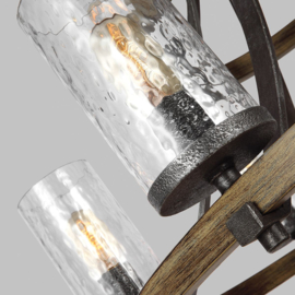Hanglamp Angelo, 9-lichts met glas