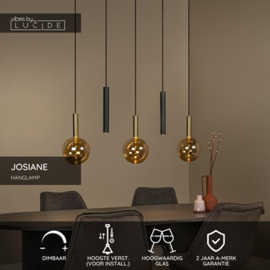 Lucide JOSIANE - Hanglamp - 3xG9 - Zwart