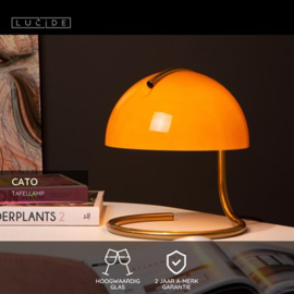 Lucide CATO - Tafellamp - Ø 23,5 cm oranje