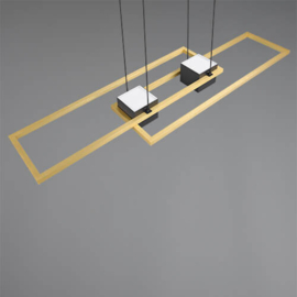 Trio lighting hanglamp Albany led, zwart-goud incl. afstandsbediening
