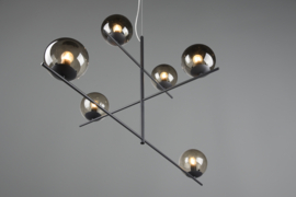 Trio lighting hanglamp Pure, 6-lichts antraciet