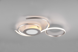 Trio lighting plafondlamp Jive led, mat nikkel incl. afstandsbediening 50 x 45 cm
