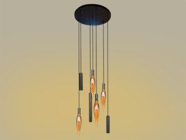 Light trend hanglamp Emberdrop 4+3 rond