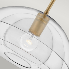 Elstead lighting hanglamp Lotus, brons met helder glas