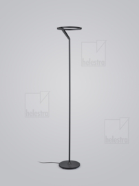 Vloerlamp Chaz led, zwart incl push dimmer