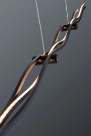 Escale hanglamp Silk led, zwart incl. touchdimmer 120 cm