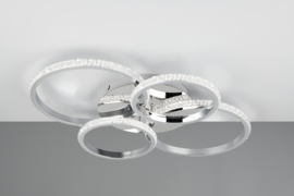 Trio lighting plafondlamp Cires led, chroom incl. switch dimmer