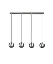 Trio lighting hanglamp Fletcher,  4-lichts mat nikkel