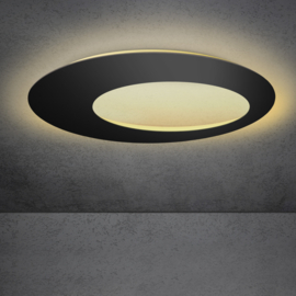 Escale plafondlamp Blade open led, zwart 95 cm