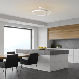 Escale plafondlamp Vision led, grijs-wit incl. casambi
