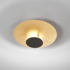 Fischer & Honsel plafondlamp Planet led, mat zwart-goldleaf