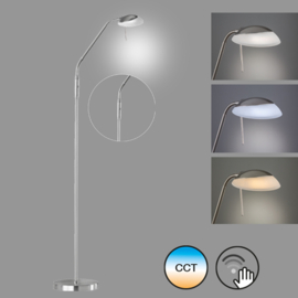 Fischer & Honsel vloerlamp Pool TW led, mat nikkel