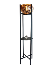 Light trend  vloerlamp ST12035 Rodewolk, goud kleurig glas