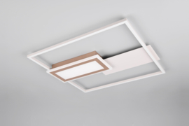 Trio lighting plafondlamp Spiro led, warm grijs incl. switch dimmer