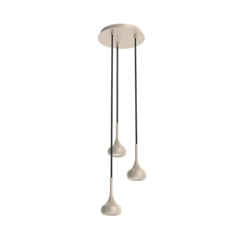 Pujol Lighting hanglamp Mini Maxi led, 3-lichts rond wit