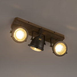 Qazqa plafondspot  Emado, 3-lichts staal incl. licht bron