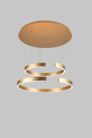 Light trend hanglamp Lux-Circle led,  2-lichts 40-60 cm goud