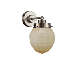 Old timerlight wandlamp Granaat, ivoor glans glas