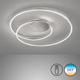 Fischer & Honsel plafondlamp Holy led, mat nikkel 49 cm