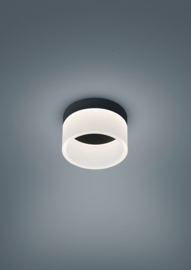 Helestra plafondlamp Liv led, zwart - wit IP30 15 cm
