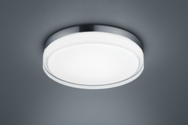 Plafondlamp Tana led,  chroom wit glas 33 cm IP44