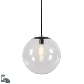 Qazqa  hanglamp Pallon, transparant glas 35 cm incl. wifi A60