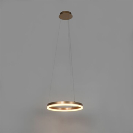 Qazqa hanglamp Anello led, goud incl. switch dimmer 40 cm