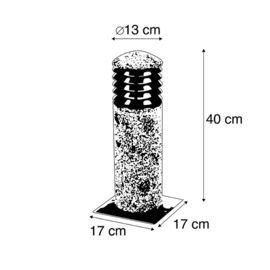 Qazqa buiten vloerlamp Happy, graniet 40 cm