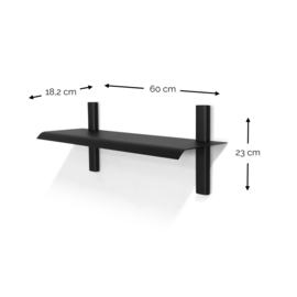 Spinder design wandplank Hola 2, zwart