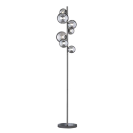 Light trend vloerlamp Villa, zwart met glas