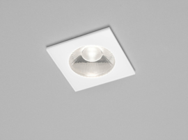 Helestra plafondspot inbouw Oso led, mat wit vierkant