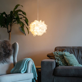 Qazqa  hanglamp Feather, wit