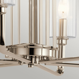 Elstead lighting hanglamp Kimrose, 6-lichts mat nikkel