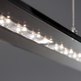 Fischer&honsel hanglamp Tenso TW led, zwart incl. pushdimmer 135 cm
