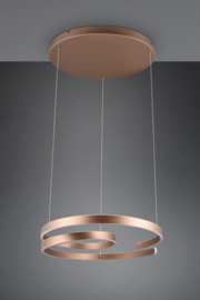 Trio lighting hanglamp Marnie led, caffee incl. switch dimmer