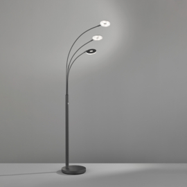 Fischer & Honsel vloerlamp Dent led, 3-lichts zwart