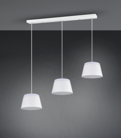 Trio Lighting hanglamp Baroness, 3-lichts wit