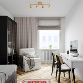 By Rydéns plafondspot  Correct Spotlight, 4-lichts goud incl led bron