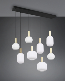 Trio lighting hanglamp Diva, 8-lichts mat messing