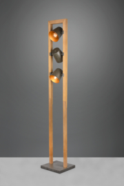Trio lighting vloerlamp Bell, antiek nikkel