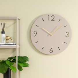 Spinder design TIME klok, silky taupe 60 cm